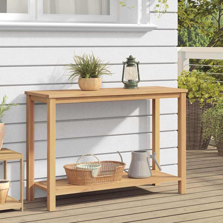 Konsolbord med opbevaring Brun 110 x 40 x 75 cm Massiv Teaktræ