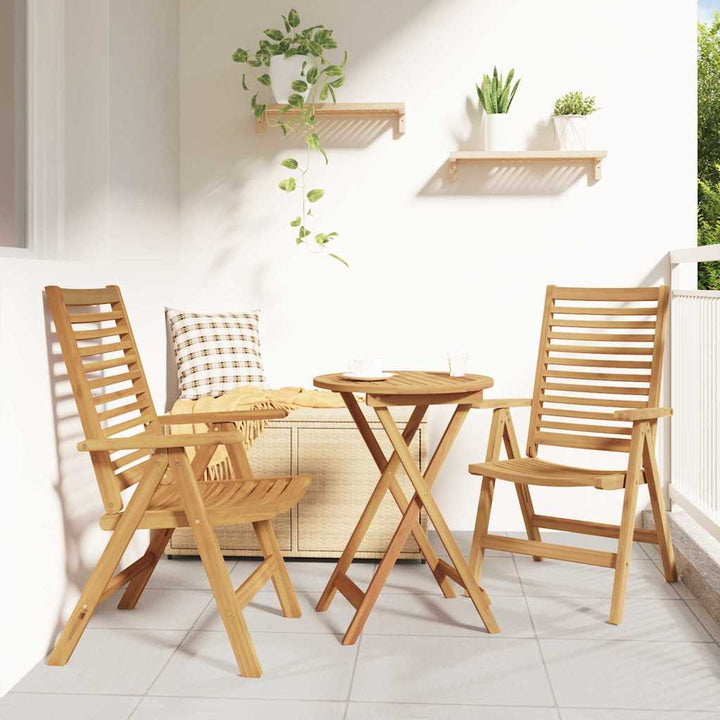 Stol 2 pcs Brun 64.5 x 52 x 108 cm Massiv Teaktræ