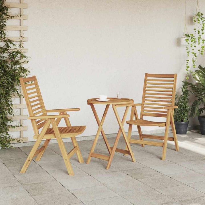 Stol 2 pcs Brun 64.5 x 52 x 108 cm Massiv Teaktræ