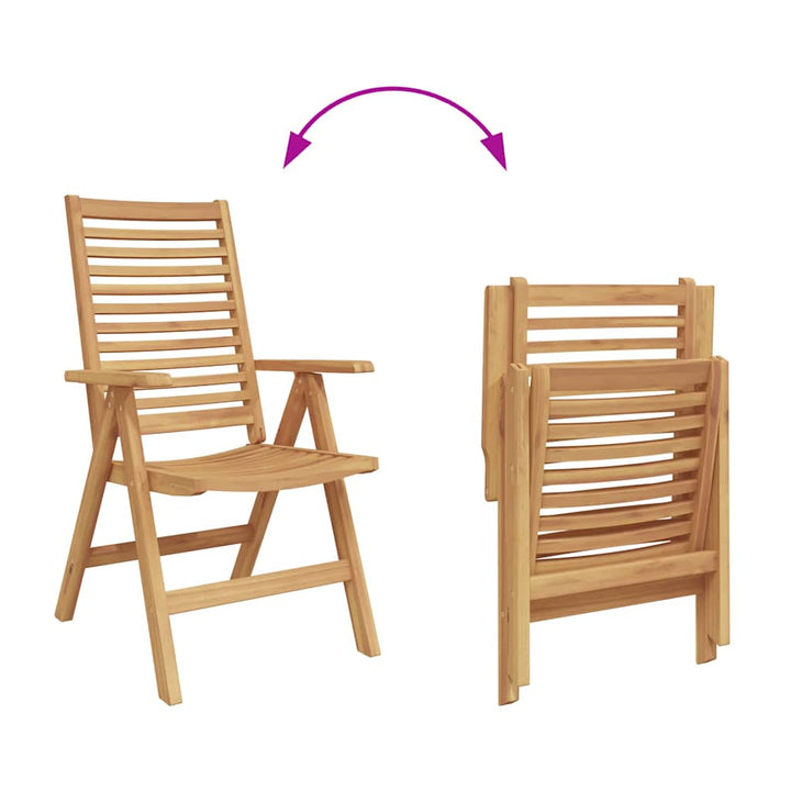Stol 2 pcs Brun 64.5 x 52 x 108 cm Massiv Teaktræ