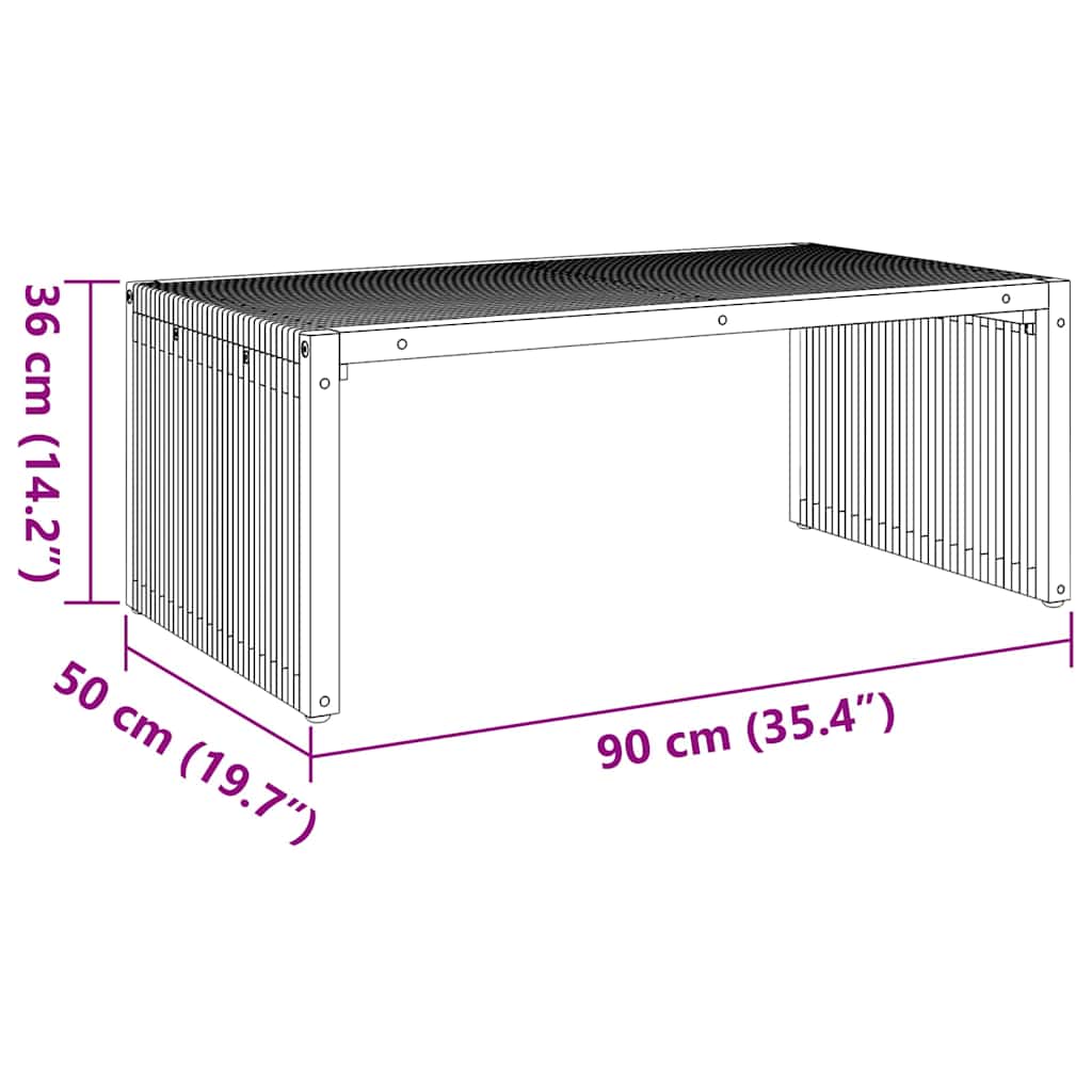 Have Side Bord Brun 90 x 50 x 36 cm Massiv Teaktræ