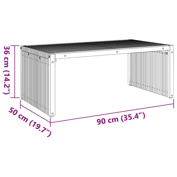 Have Side Bord Brun 90 x 50 x 36 cm Massiv Teaktræ