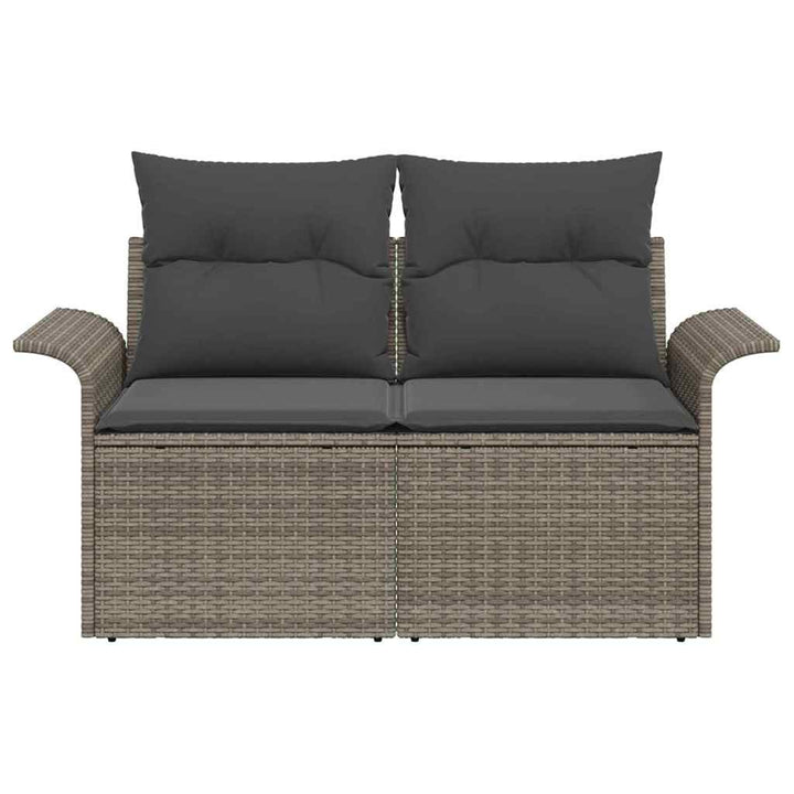 Havemøbelsofa med pude Grå 141 x 62 x 69cm polyrattan