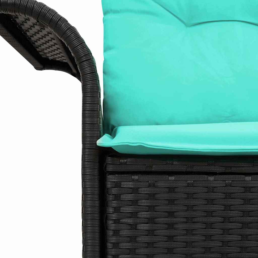 Havemøbelsofa med pude 141 x 62 x 69 cm polyrattan