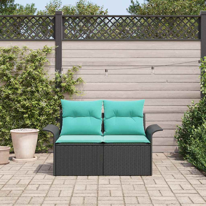 Havemøbelsofa med pude 141 x 62 x 69 cm polyrattan