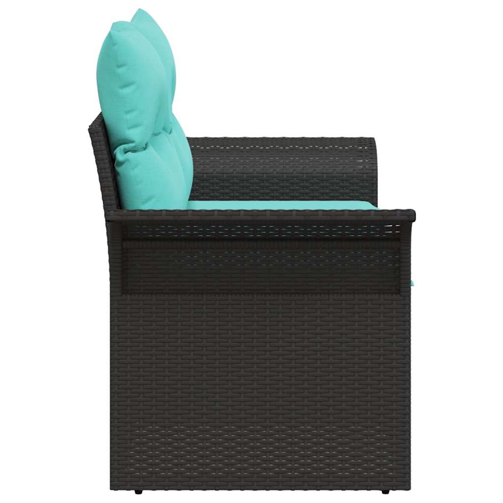 Havemøbelsofa med pude 141 x 62 x 69 cm polyrattan
