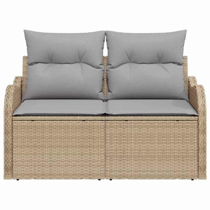 Havemøbelsofa med pude Beige 121 x 62 x 69cm polyrattan
