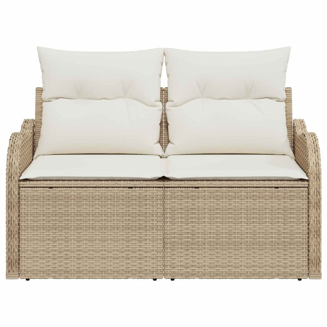 Havemøbelsofa med pude Beige 121 x 62 x 69cm polyrattan