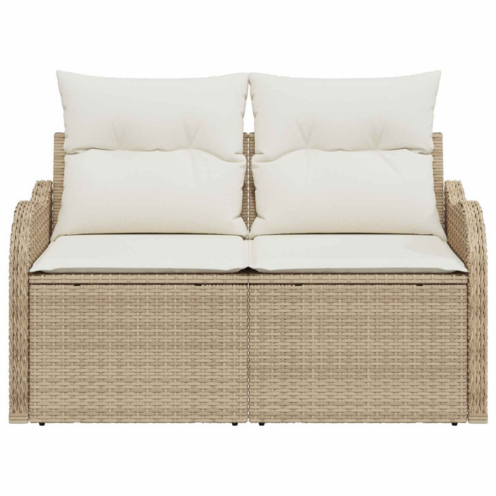 Havemøbelsofa med pude Beige 121 x 62 x 69cm polyrattan