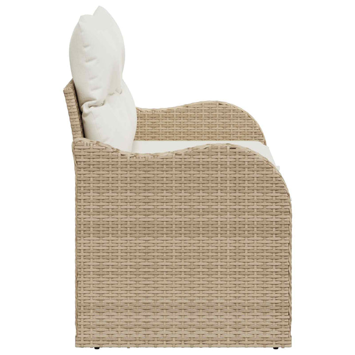 Havemøbelsofa med pude Beige 121 x 62 x 69cm polyrattan