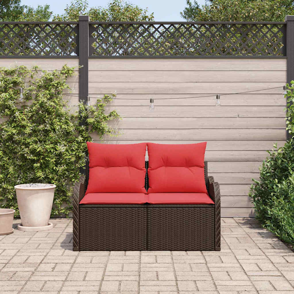 Havemøbelsofa med pude 121 x 62 x 69 cm polyrattan