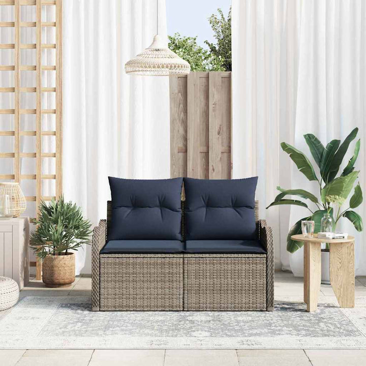 Havemøbelsofa med pude 121 x 62 x 69 cm polyrattan
