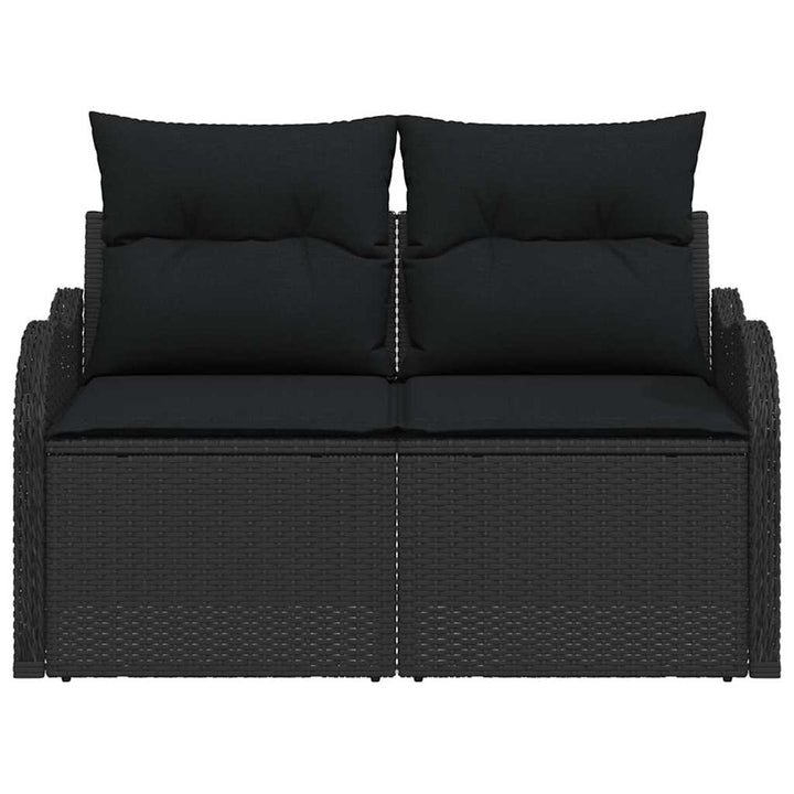Havemøbelsofa med pude Sort 121 x 62 x 69cm polyrattan