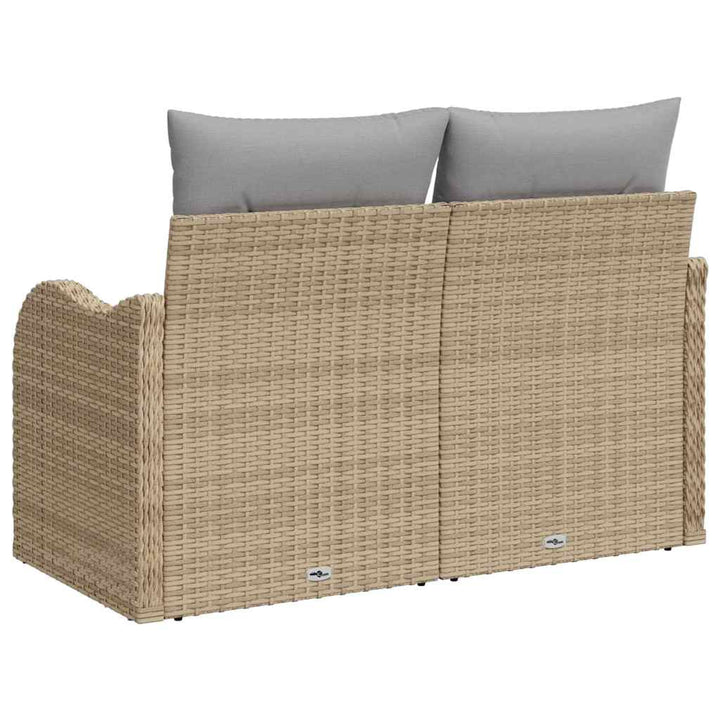 Havemøbelsofa med pude Beige 121 x 62 x 69cm polyrattan