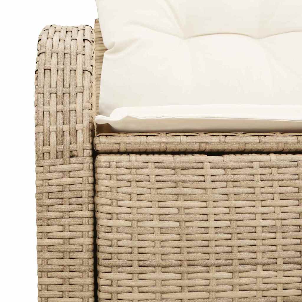 Havemøbelsofa med pude Beige 124 x 62 x 69cm polyrattan