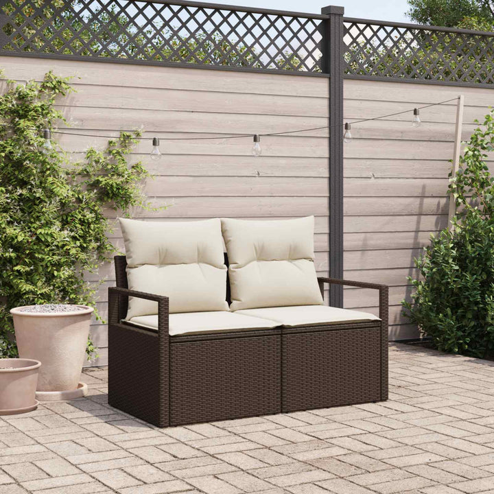 Havemøbelsofa med pude 120 x 62 x 69 cm polyrattan