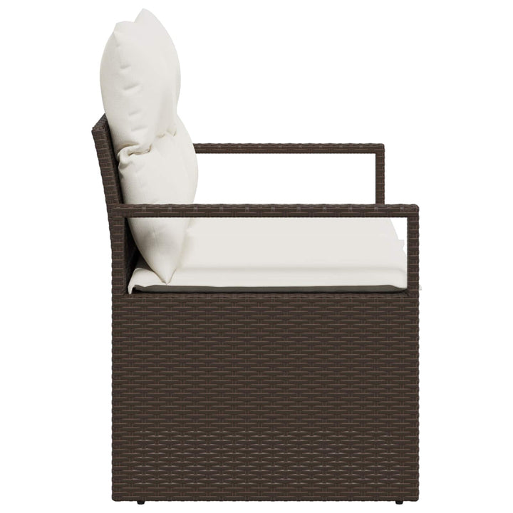 Havemøbelsofa med pude 120 x 62 x 69 cm polyrattan