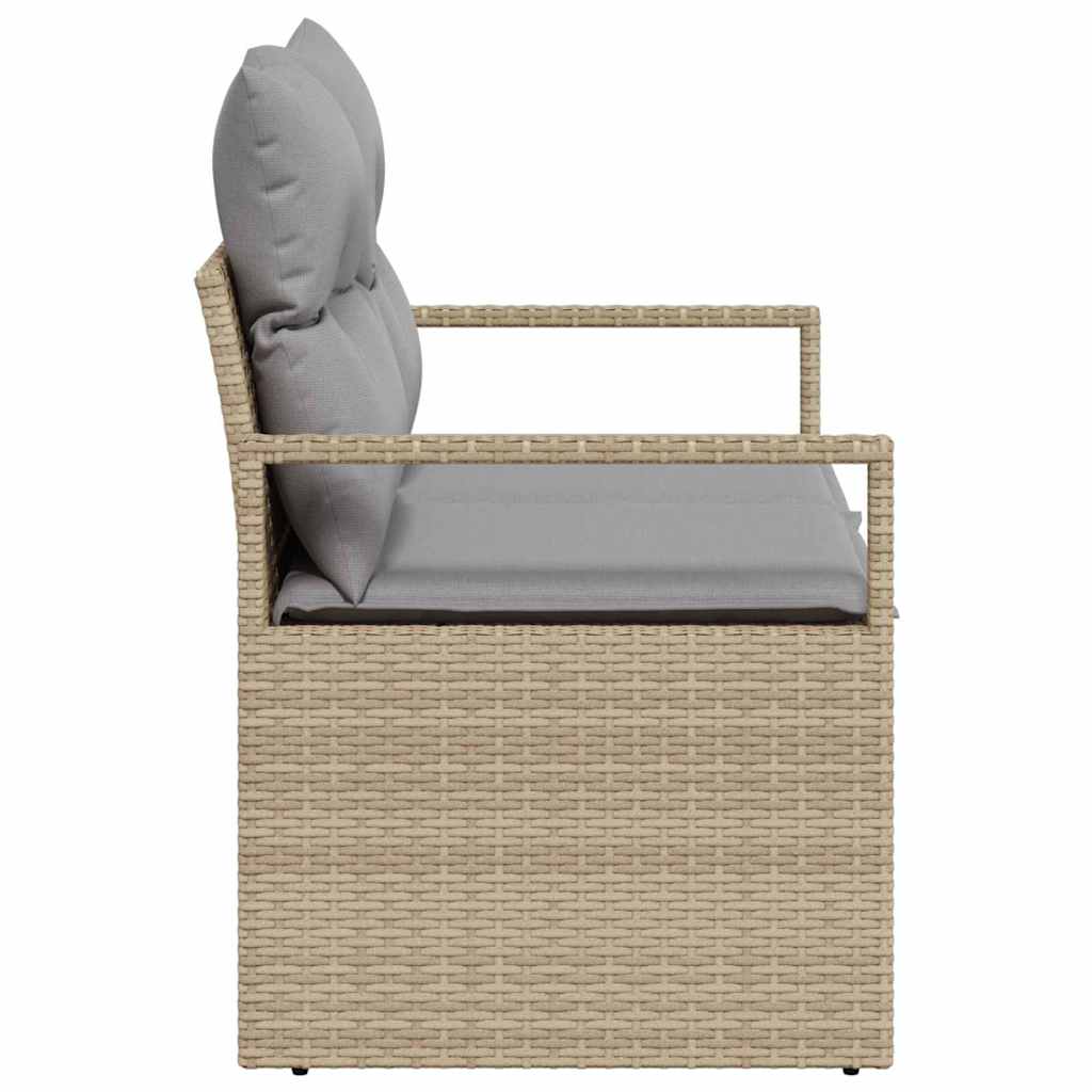 Havemøbelsofa med pude 120 x 62 x 69 cm polyrattan