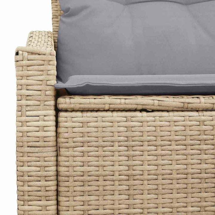 Havemøbelsofa med pude 123 x 62 x 69 cm polyrattan