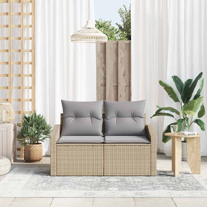 Havemøbelsofa med pude 123 x 62 x 69 cm polyrattan
