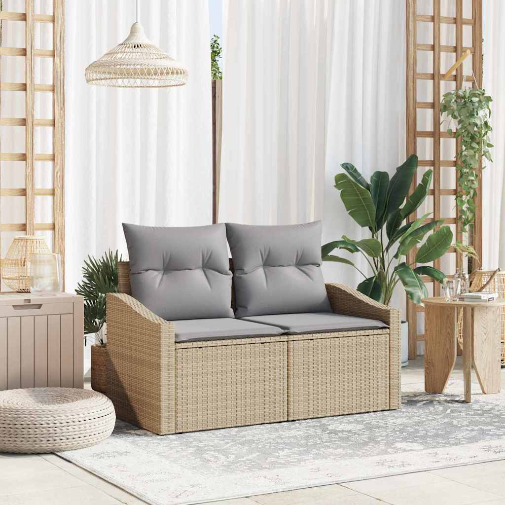 Havemøbelsofa med pude 123 x 62 x 69 cm polyrattan