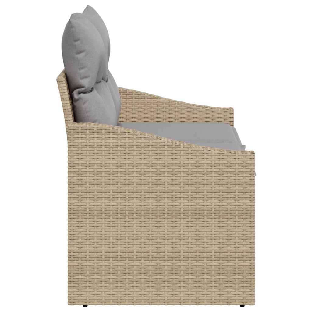 Havemøbelsofa med pude 123 x 62 x 69 cm polyrattan
