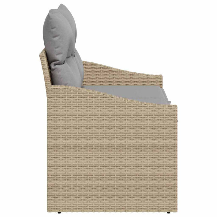 Havemøbelsofa med pude 123 x 62 x 69 cm polyrattan