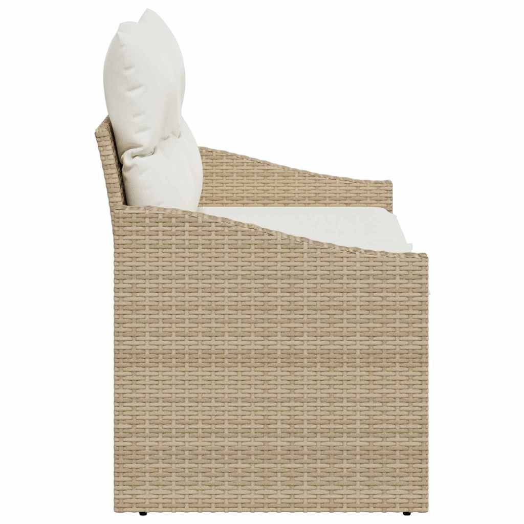 Havemøbelsofa med pude 123 x 62 x 69 cm polyrattan