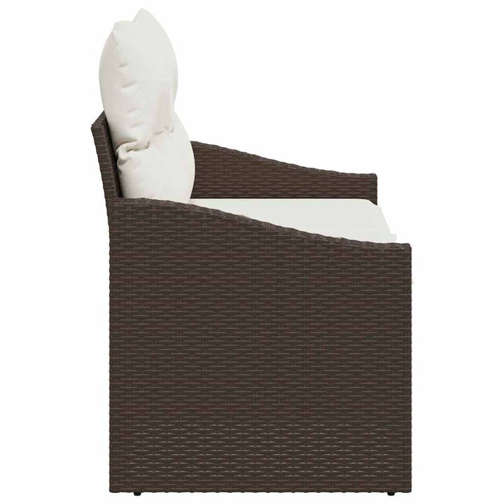 Havemøbelsofa med pude 123 x 62 x 69 cm polyrattan