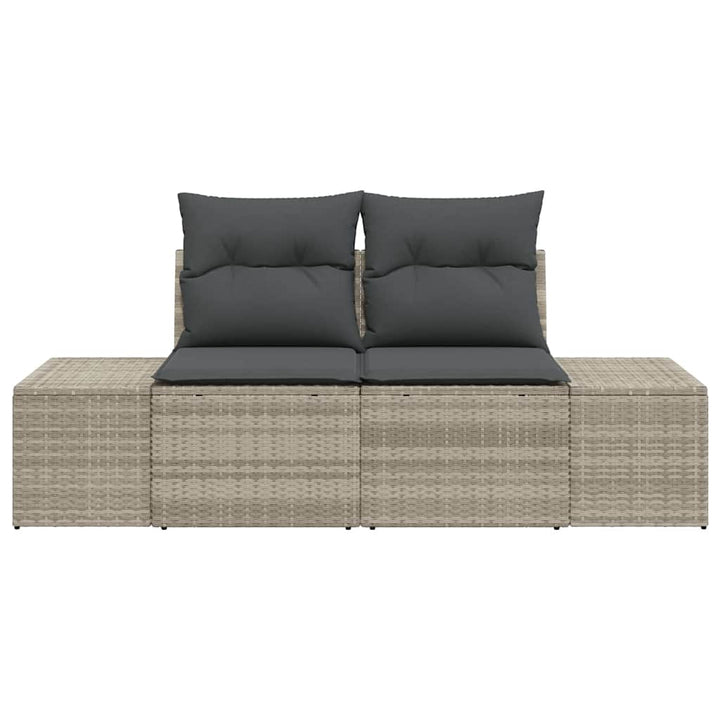 Havemøbelsofa med pude Grå 184 x 62 x 69 cm polyrattan