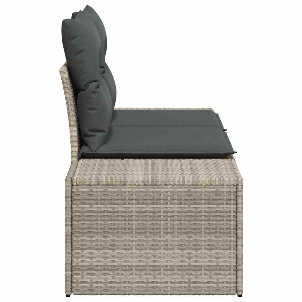 Havemøbelsofa med pude Grå 184 x 62 x 69 cm polyrattan
