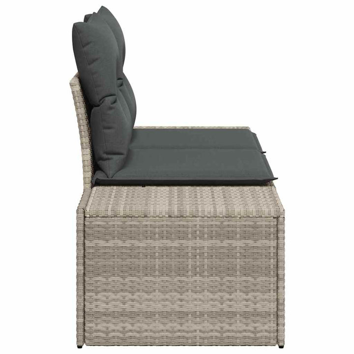 Havemøbelsofa med pude Grå 184 x 62 x 69 cm polyrattan