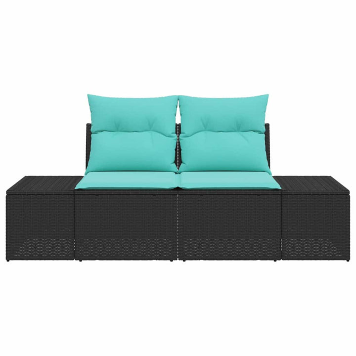 Havemøbelsofa med pude 184 x 62 x 69 cm polyrattan