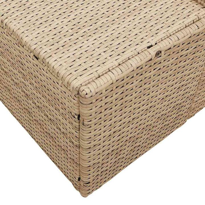 Havemøbelsofa med pude Beige 184 x 62 x 69 cm polyrattan