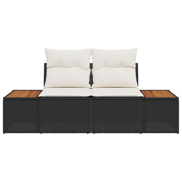 Havemøbelsofa Sort 184 x 62 x 85cm polyrattan
