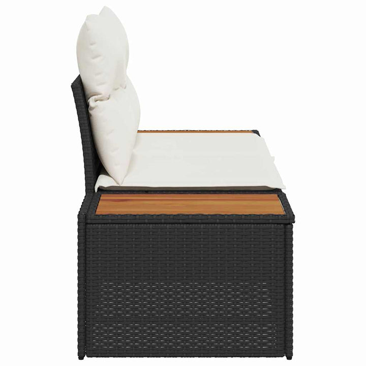 Havemøbelsofa Sort 184 x 62 x 85cm polyrattan