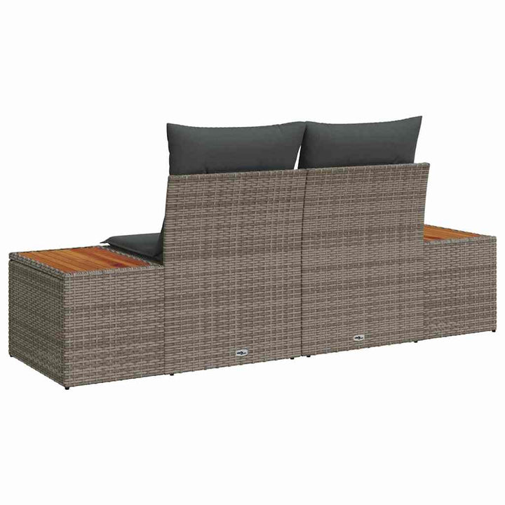Havemøbelsofa Grå 184 x 62 x 85cm polyrattan