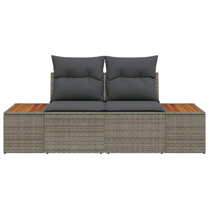 Havemøbelsofa Grå 184 x 62 x 85cm polyrattan