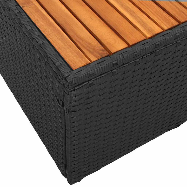 Havemøbelsofa Sort 184 x 62 x 85cm polyrattan