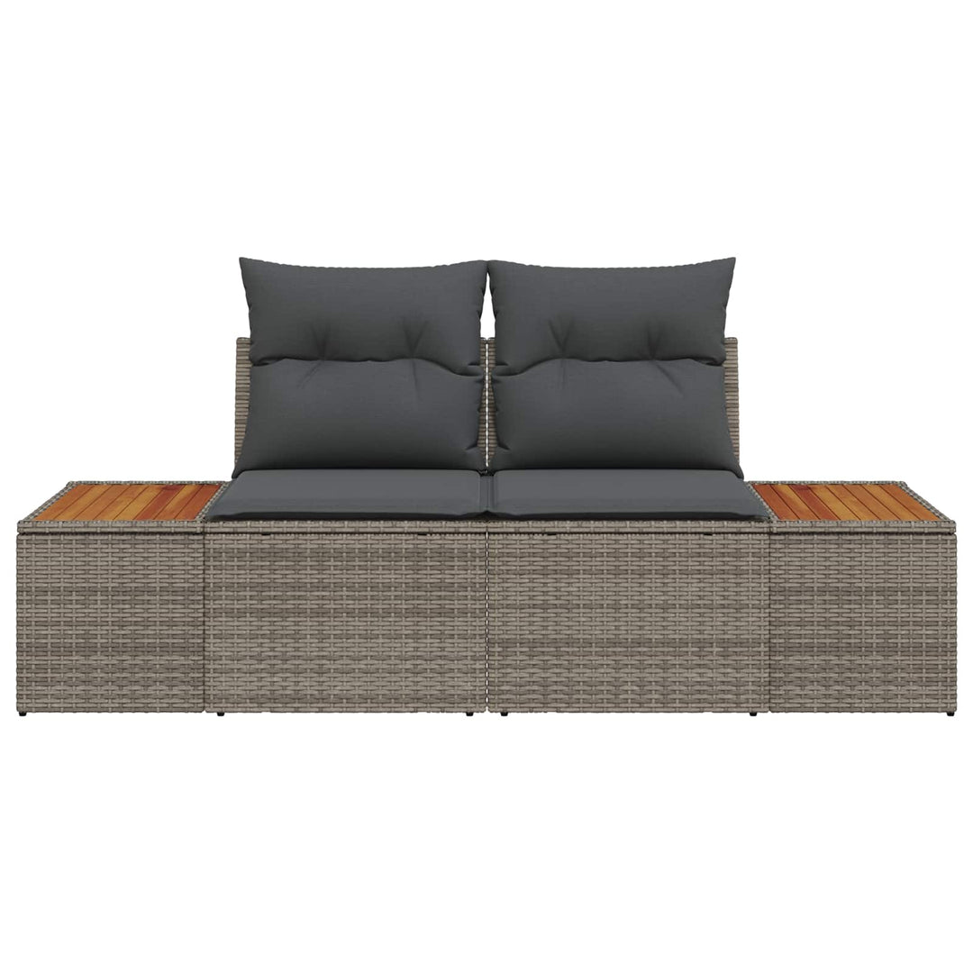 Havemøbelsofa Grå 184 x 62 x 85cm polyrattan