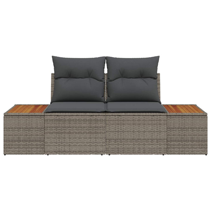 Havemøbelsofa Grå 184 x 62 x 85cm polyrattan