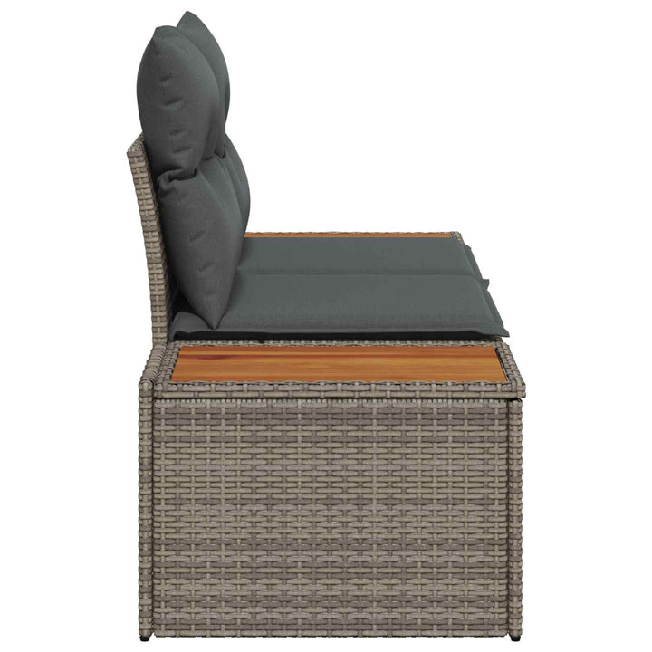 Havemøbelsofa Grå 184 x 62 x 85cm polyrattan