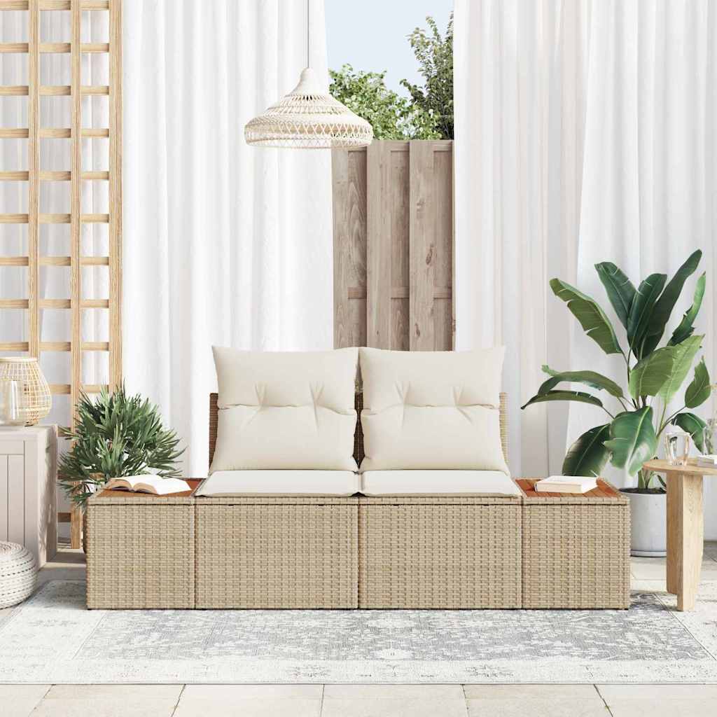 Havemøbelsofa Beige 184 x 62 x 85cm polyrattan