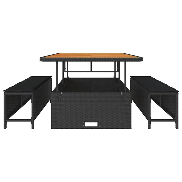 Have Spisebordssæt Sort polyrattan
