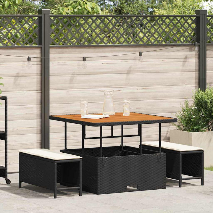 Have Spisebordssæt Sort polyrattan