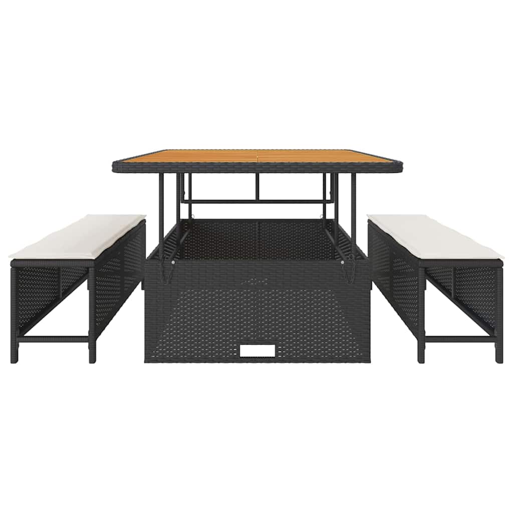 Have Spisebordssæt Sort polyrattan