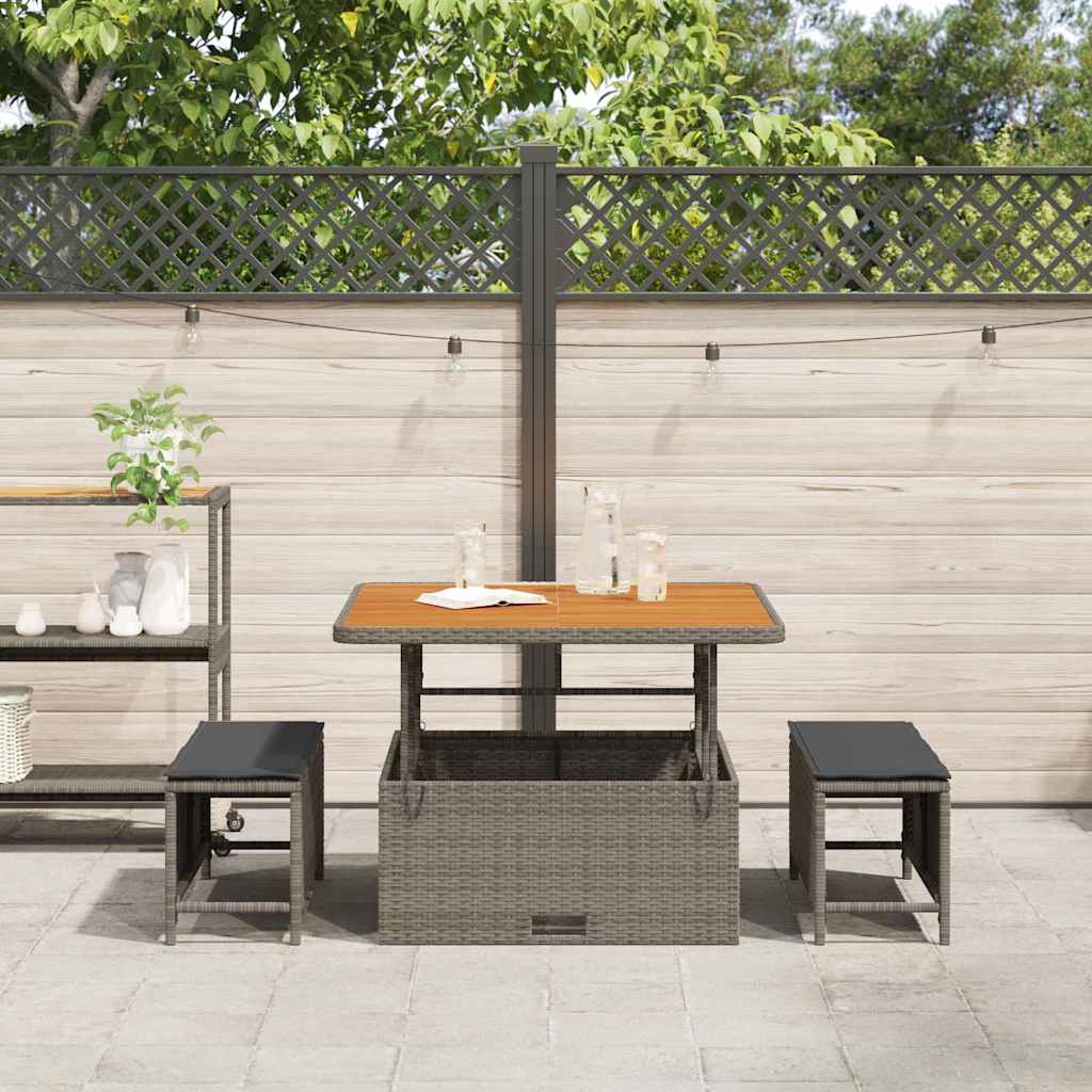 Have Spisebordssæt Grå polyrattan
