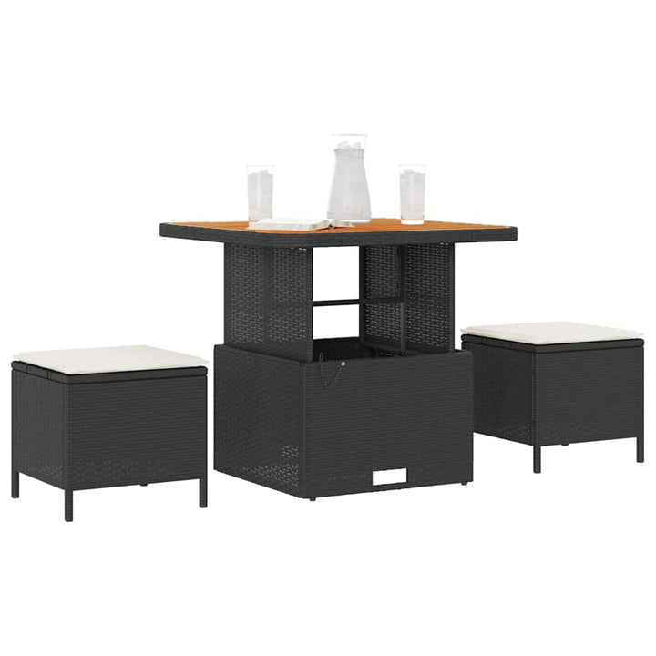 Have Spisebordssæt Sort polyrattan