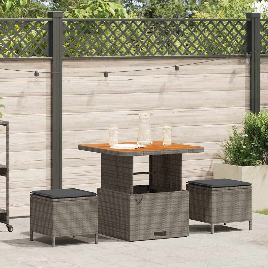 Have Spisebordssæt Grå polyrattan