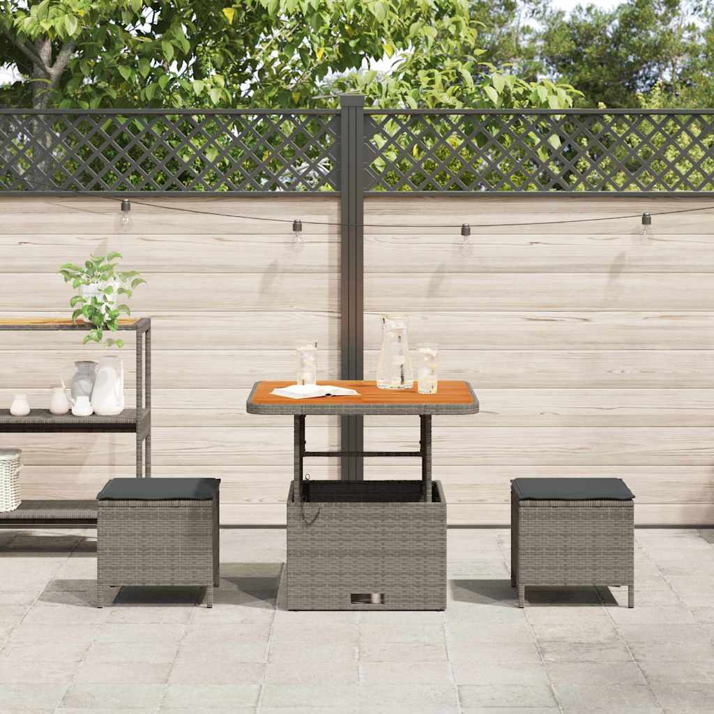 Have Spisebordssæt Grå polyrattan